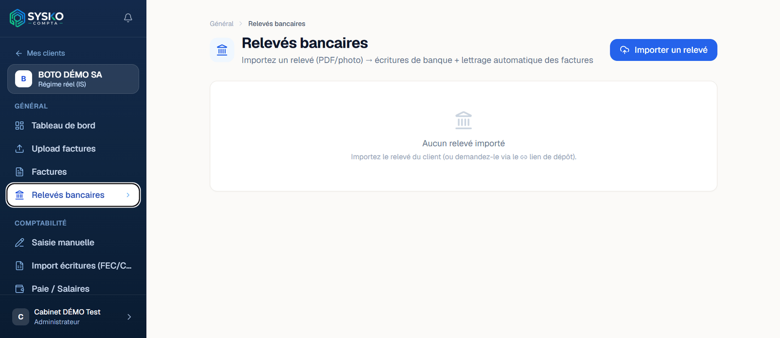 Relevés bancaires & lettrage
